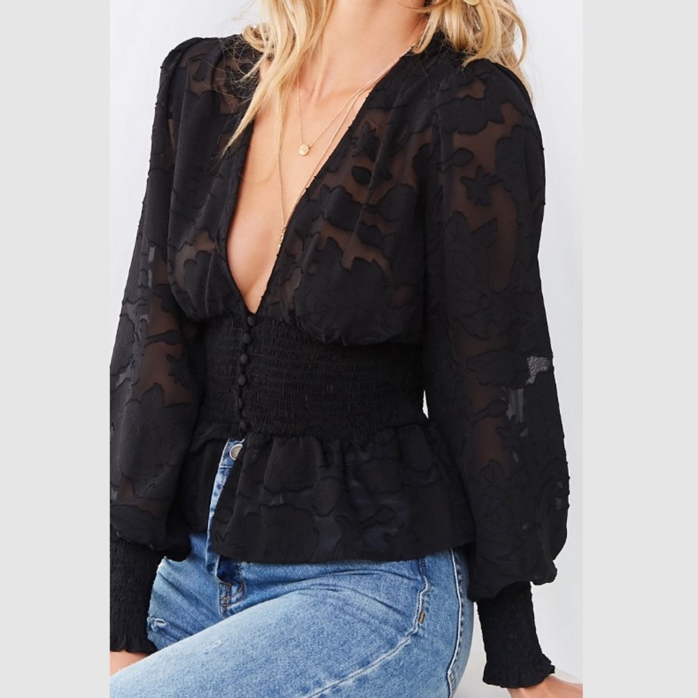 Floral Smocked Shirt
